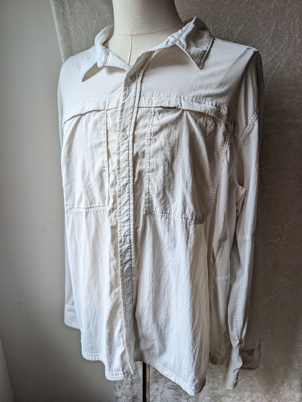 REI Nylon Men's Boat Shirt Fishing Upf Long Sleeve Stretch